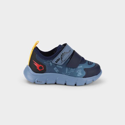 Tênis Infantil Bibi Energy Baby 2.0 Azul de Dinossauro