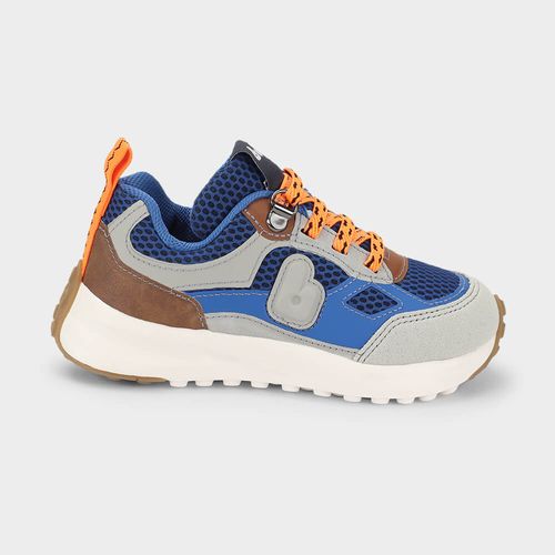 Tênis Infantil Bibi Jogging Azul com Cinza