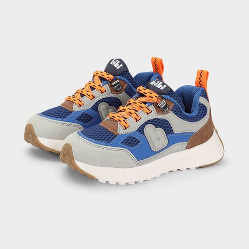 Tênis Infantil Bibi Jogging Azul com Cinza