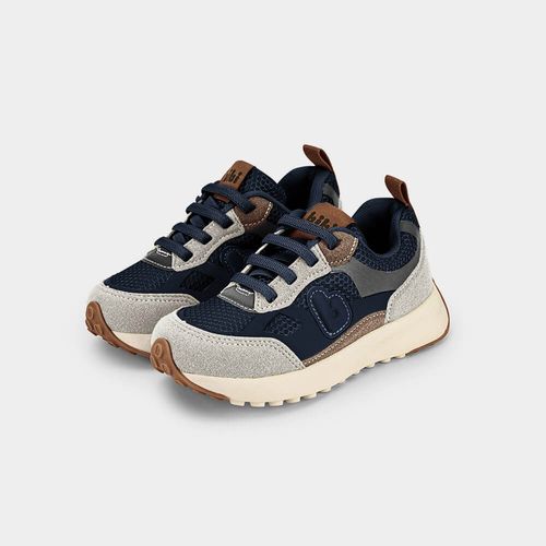 Tênis Infantil Bibi Jogging Kids Azul Marinho e Grafite