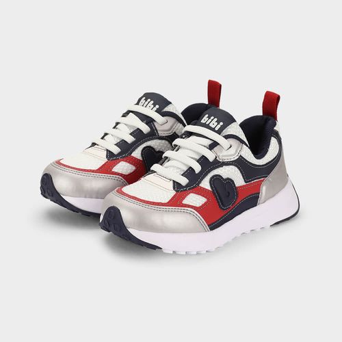 Tênis Infantil Bibi Jogging Kids Branco com Vermelho