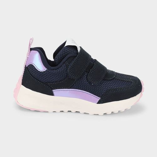 Tênis Infantil Bibi Jogging Azul Marinho com Lilás