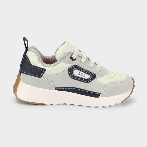 Tênis Infantil Bibi Jogging Cinza com Branco