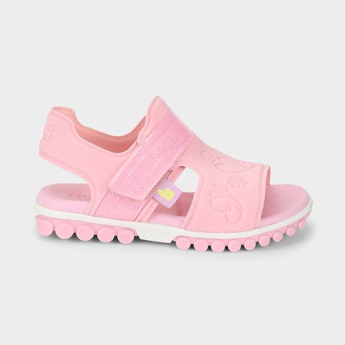 Sandália Infantil Bibi Summer Roller Sport 2.0 Rosa de Flores