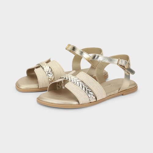 Sandália Infantil Bibi Shine Kids Dourada
