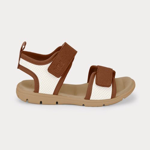 Sandália Infantil Bibi Sandals Kids Bege com Marrom