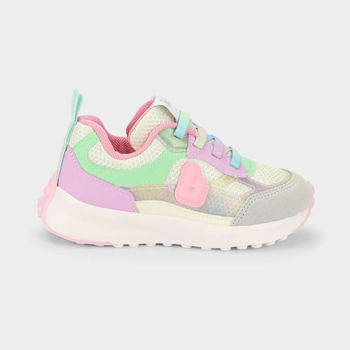 Tênis Infantil Bibi Jogging Kids Rosa com Verde
