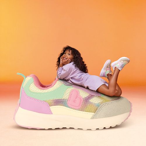 Tênis Infantil Bibi Jogging Kids Rosa com Verde