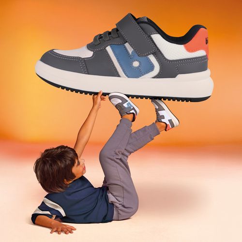 Tênis Infantil Bibi B College Grafite com Branco