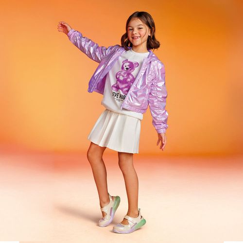 Tênis Infantil Bibi Evolution II Bege com Verde