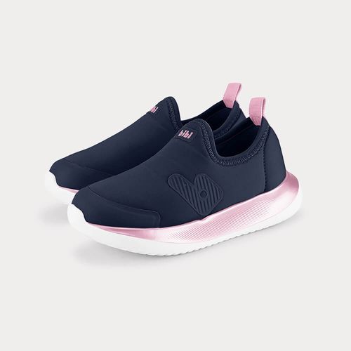 Tênis Infantil Bibi Flash Azul Marinho com Rosa