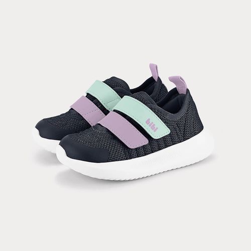 Tênis Infantil Bibi Flash Azul Marinho com Lilás