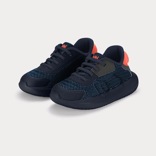 Tênis Infantil Bibi Flash Azul Marinho com Laranja