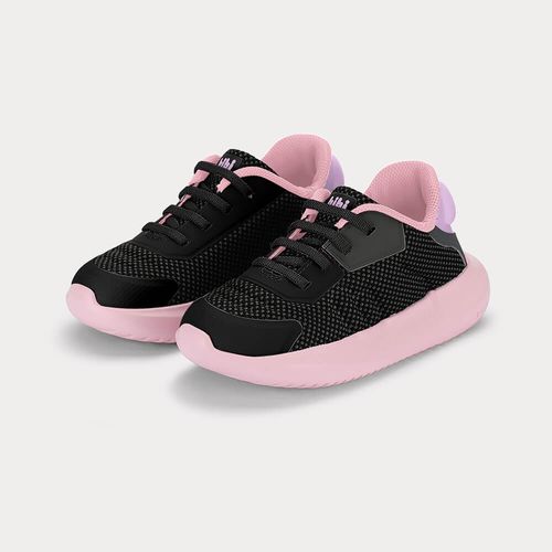 Tênis Infantil Bibi Flash Preto com Rosa