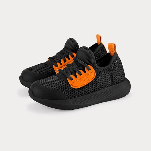 Tênis Infantil Bibi Flash Preto com Laranja