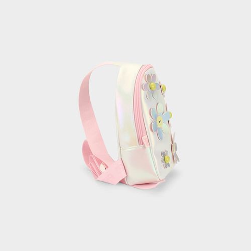 Mochila Transversal Infantil Bibi Rosa de Flores