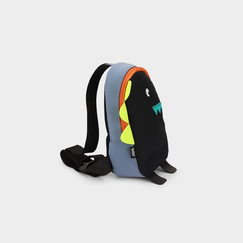 Mochila Transversal Infantil Bibi Preta de Dino