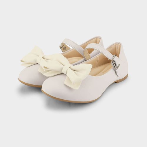 Sapatilha Infantil Bibi Ballerina Basic Branca com Laço