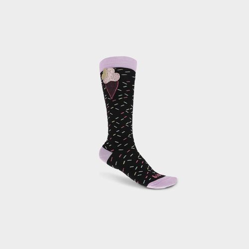 Meia Infantil Bibi Kids III Preta de Sorvete