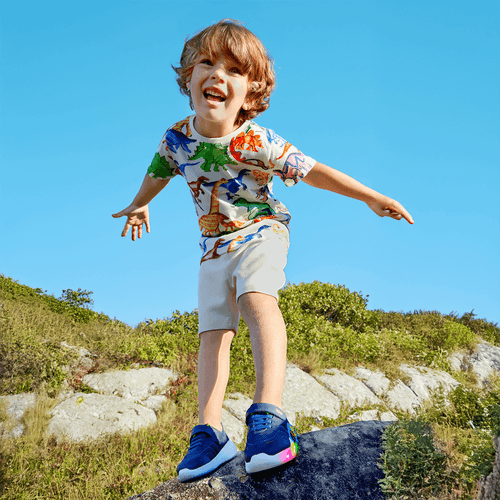 Tênis Infantil Bibi Fun Light Azul Marinho de Dinossauro