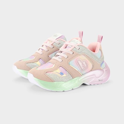 Tênis Infantil Bibi Pegasus Rosa com Prata