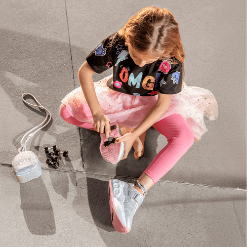 Tênis Infantil de Rodinhas Bibi Skatenis Prata