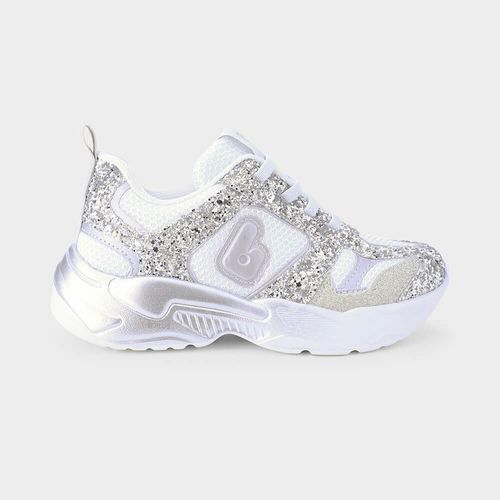 Tênis Infantil Bibi Pegasus de Glitter Prata