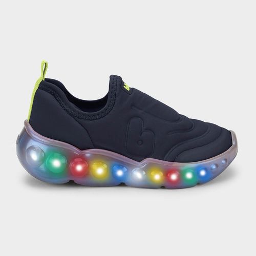 Tênis Infantil de Luz Bibi Roller Celebration 3.0 Azul Marinho com Verde