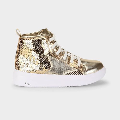Abotinado Infantil Bibi Glam Dourado de Brilho