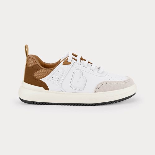 Tênis Infantil Bibi B College Branco com Marrom