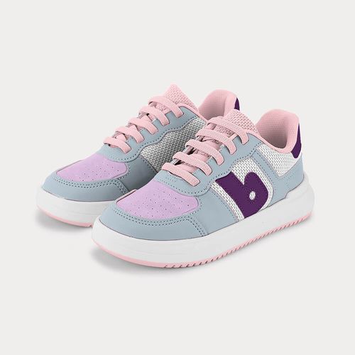 Tênis Infantil Bibi B College Branco com Lilás