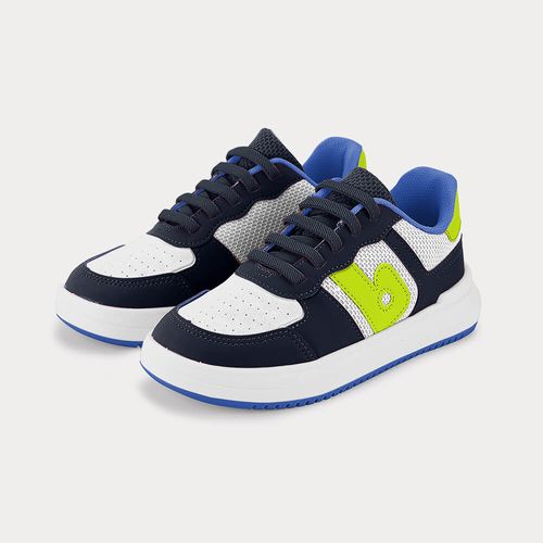 Tênis Infantil Bibi B College Azul Marinho com Verde