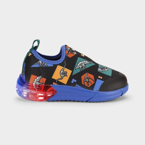 Tênis Infantil Bibi Space Preto de Dinossauros