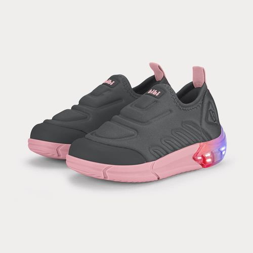 Tênis Infantil Bibi Space Cinza com Rosa