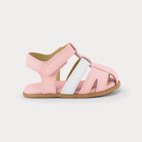 Sandália Infantil Bibi Afeto 3.0 Rosa com Branco