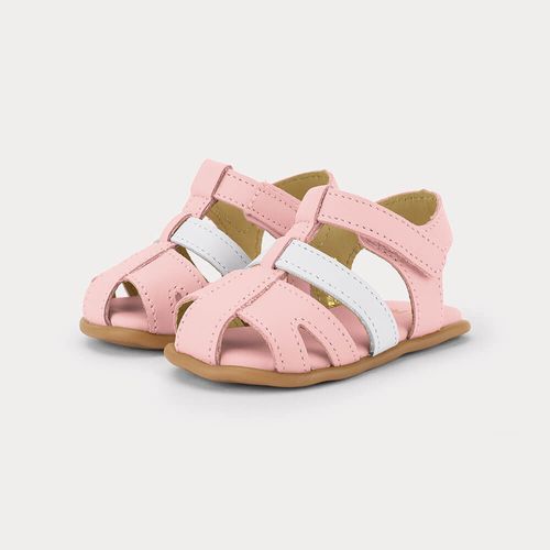 Sandália Infantil Bibi Afeto 3.0 Rosa com Branco