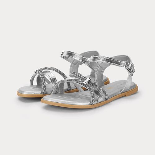 Sandália Infantil Bibi Shine Kids Prateada