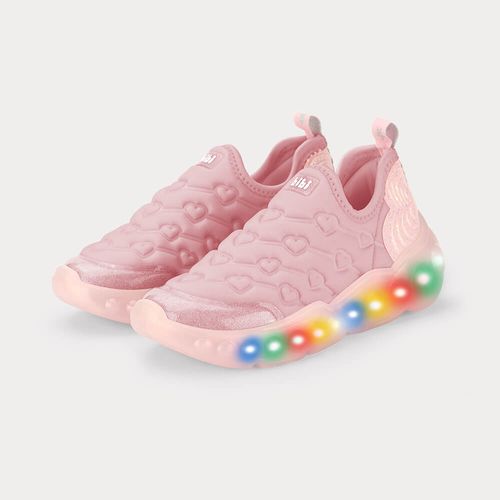 Tênis Infantil de Luz Bibi Roller Celebration 3.0 Rosa