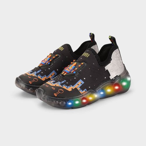 Tênis Infantil de Luz Bibi Roller Celebration 3.0 Preto 1252081