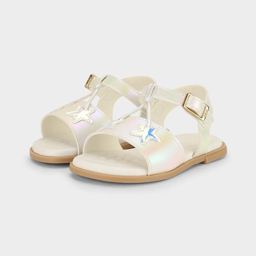 Sandália Infantil Bibi Shine Mini Branca Perolizada
