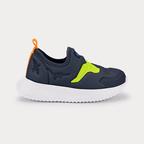 Tênis Infantil Bibi Flash Azul Marinho de Dinossauro