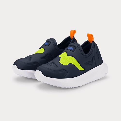 Tênis Infantil Bibi Flash Azul Marinho de Dinossauro
