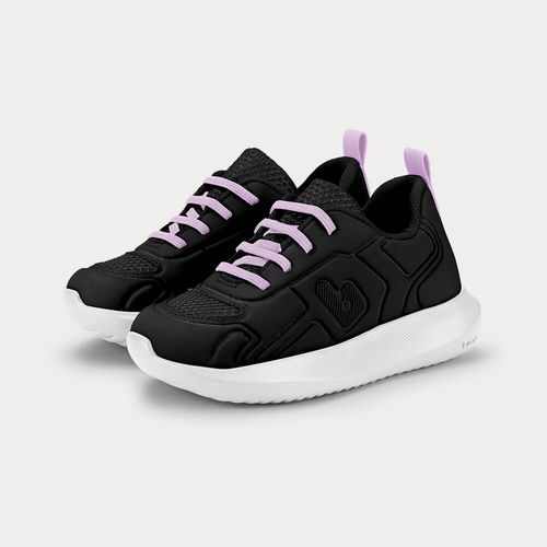 Tênis Infantil Bibi Flash Preto com Lilás