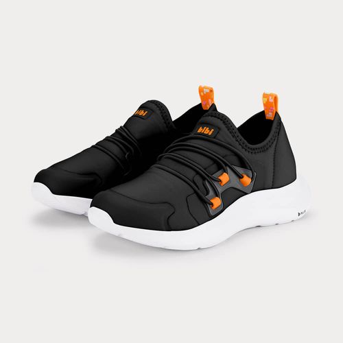 Tênis Infantil Bibi Action Preto com Laranja