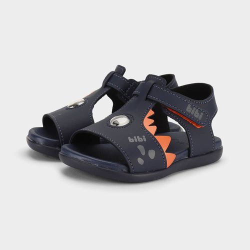 Sandália Infantil Bibi Baby Soft II Azul de Monstrinho