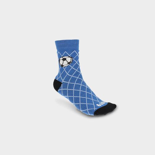 Meia Infantil Bibi Mini Azul de Futebol
