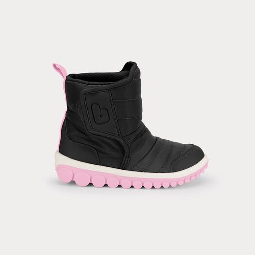 Bota Infantil Bibi Roller 2.0 Drop Preta com Rosa