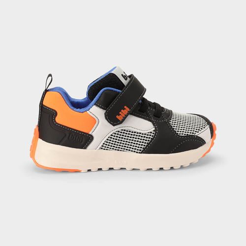 Tênis Infantil Bibi Jogging Preto com Laranja