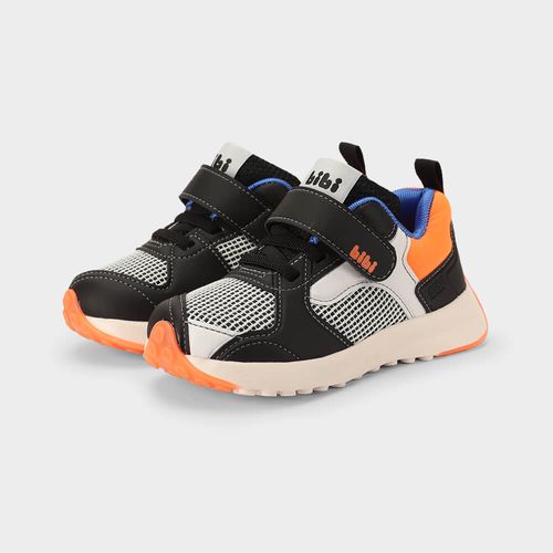 Tênis Infantil Bibi Jogging Preto com Laranja