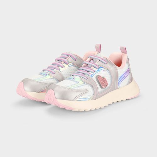 Tênis Infantil Bibi Jogging Kids Branco com Prata